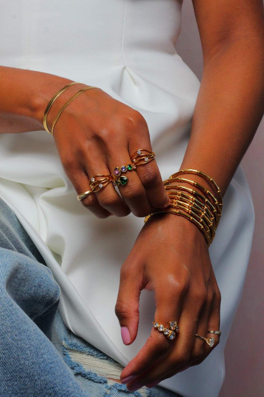 Gold plated statement ring, lightweight and comfortable costume jewelry for women, affordable fashion accessory perfect for bold, on-trend looks.