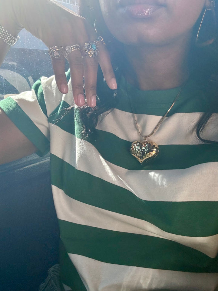 Kay Puffy Heart Chain (Pearl Chain)