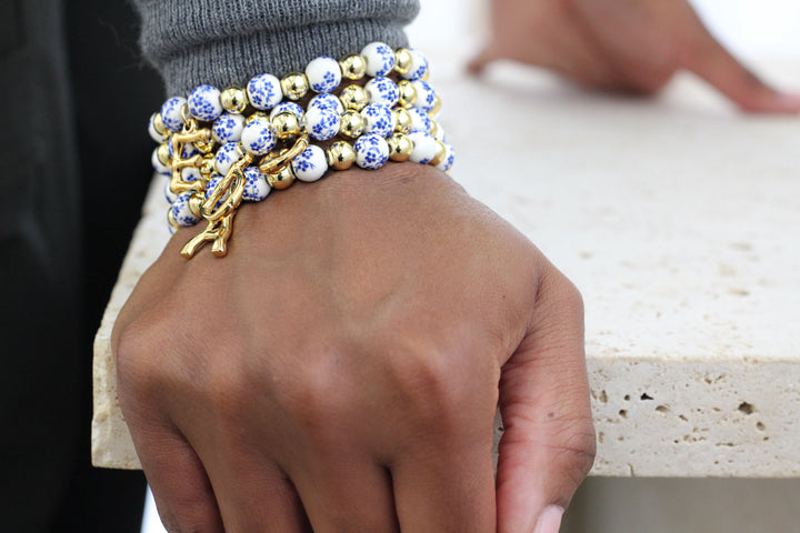 Beaded Initial Bracelet