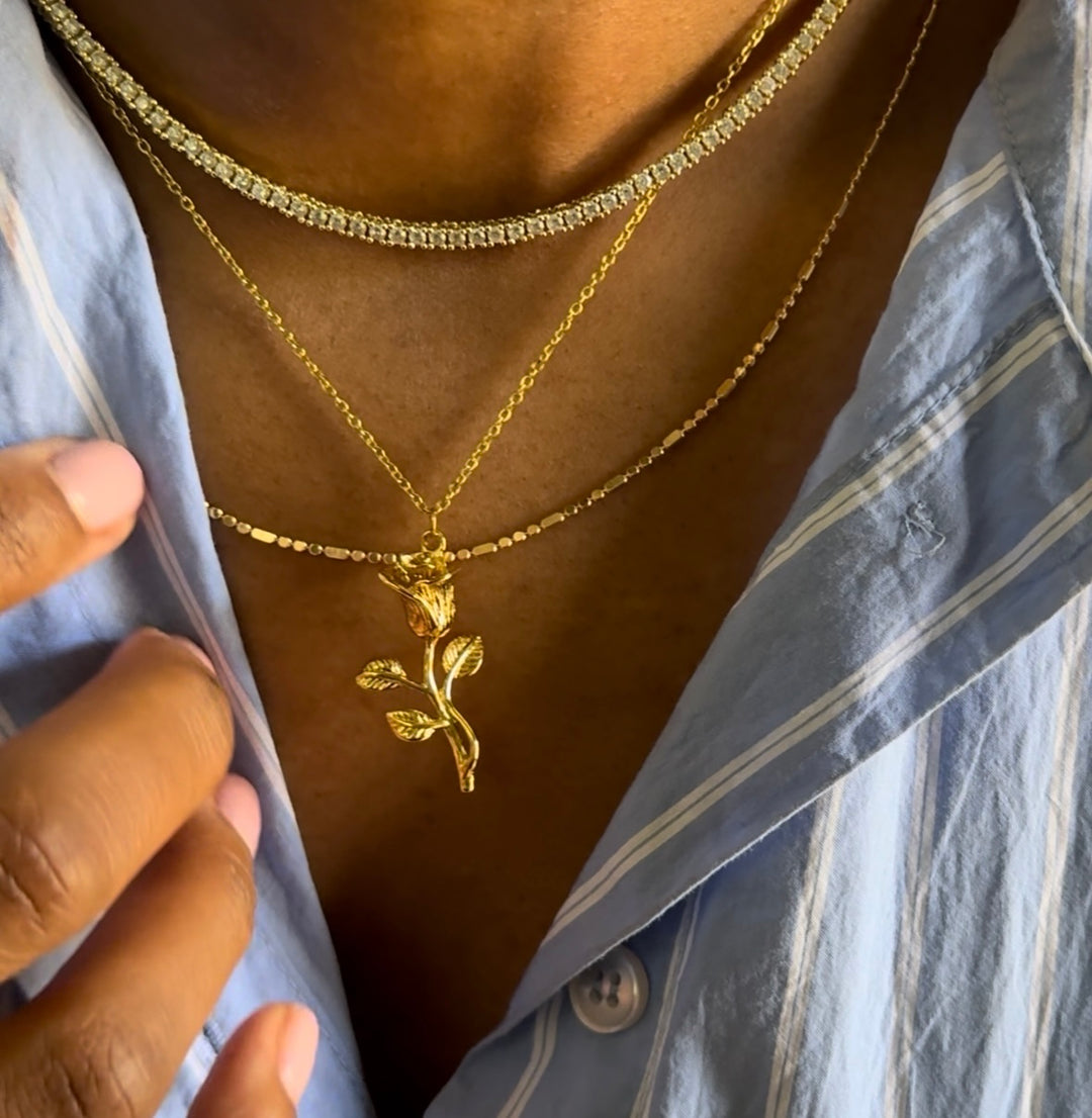 Rose from Concrete Necklace