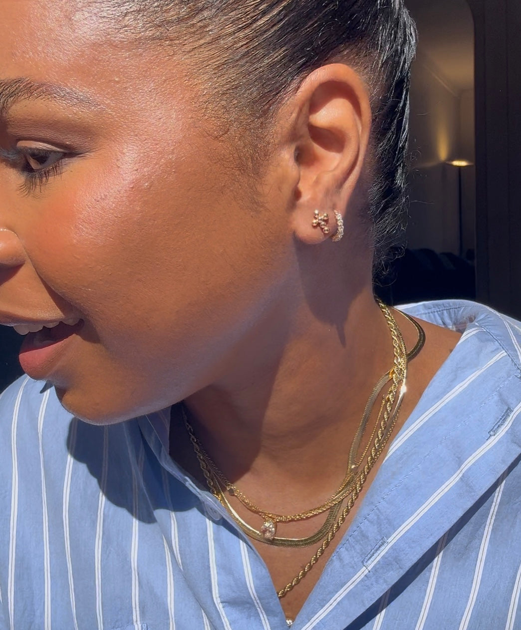 Ball Cross Stud Earrings