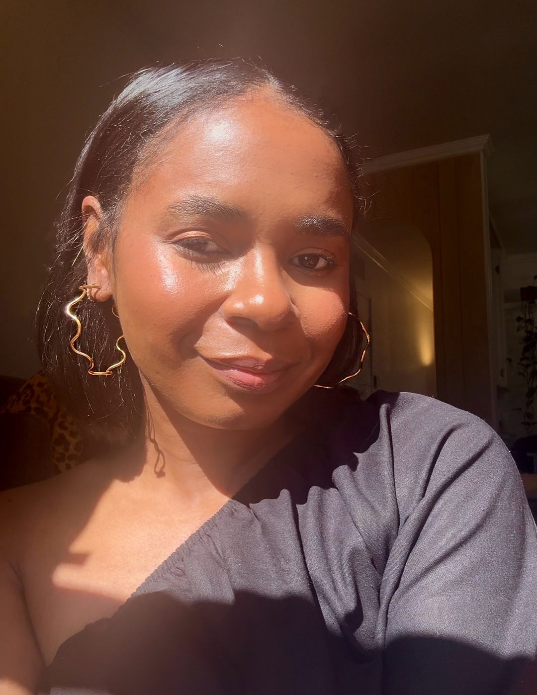 Squiggly Hoop Earrings