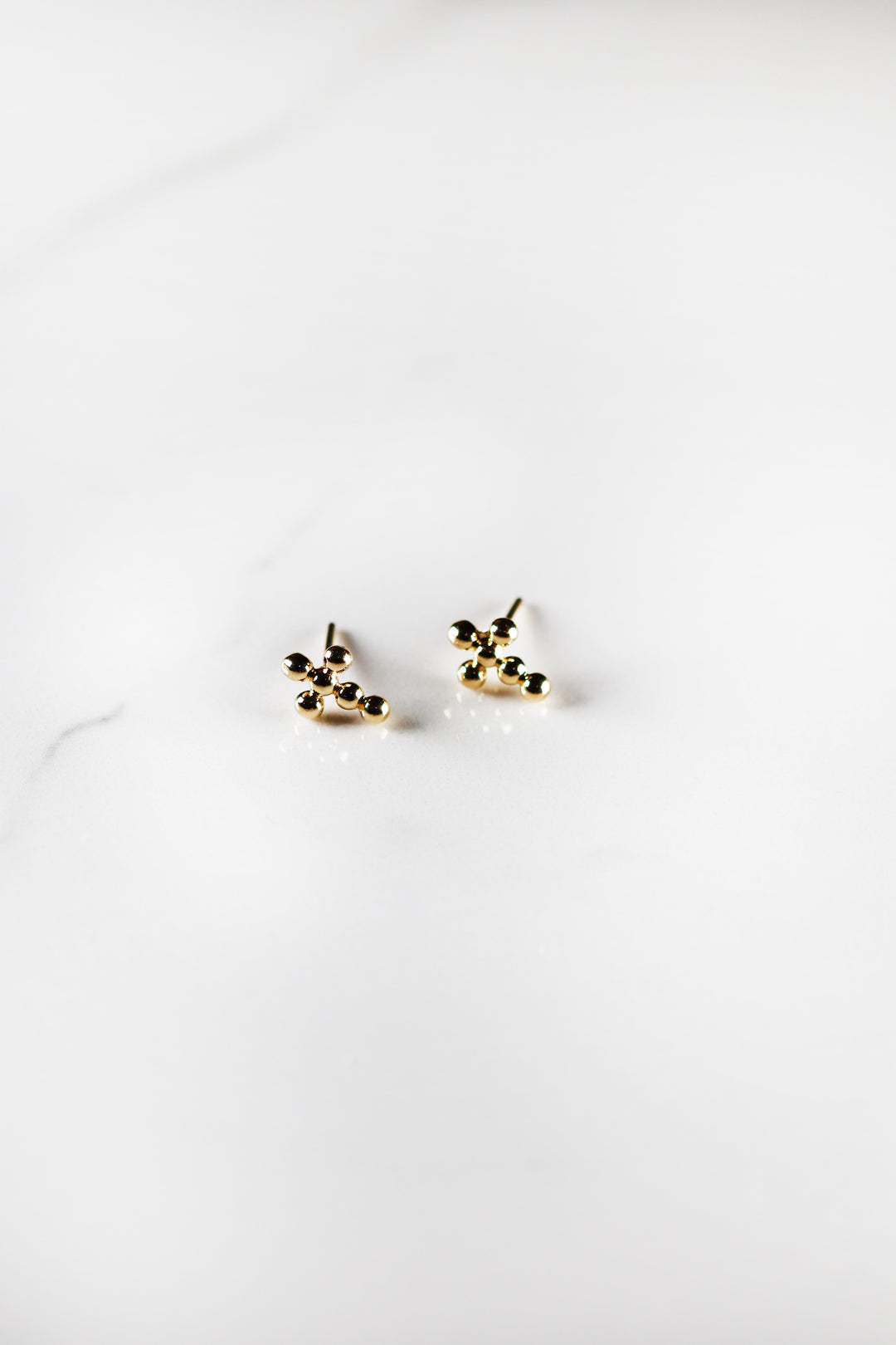Ball Cross Stud Earrings