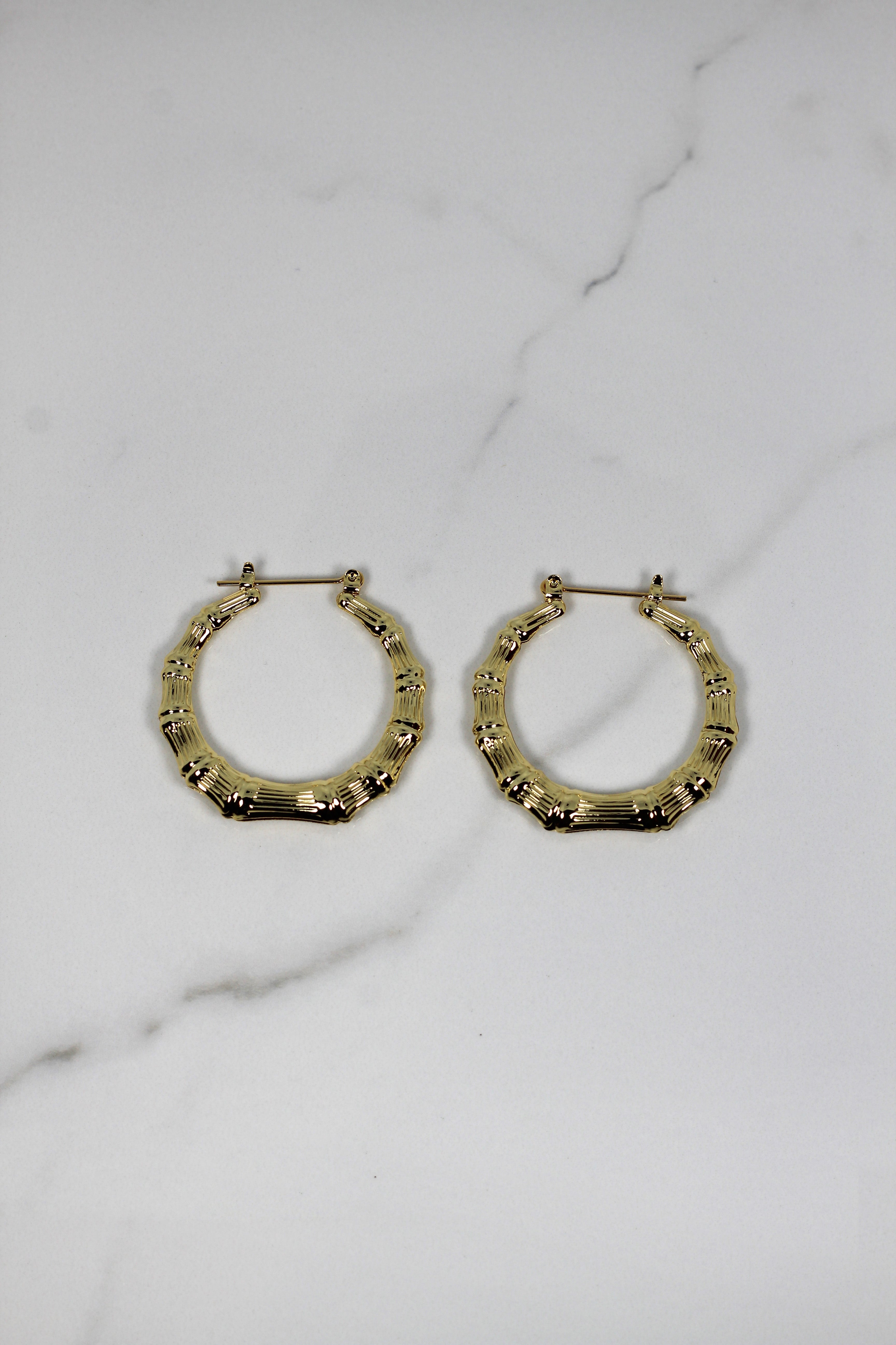 Bamboo Hoop Earrings