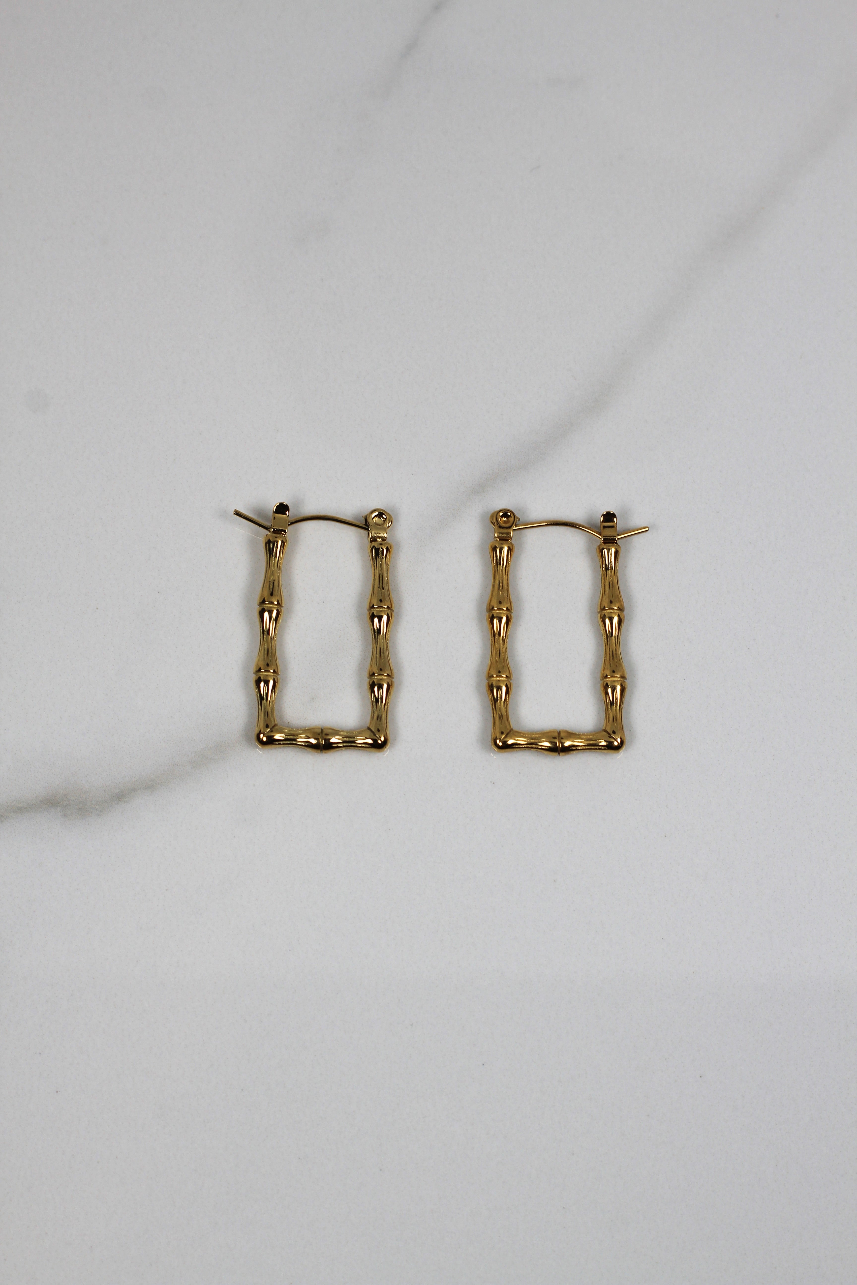 Gold Bamboo Hoop Earrings – 1929 Galore