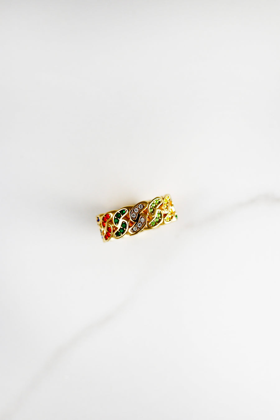 Gold plated statement ring, lightweight and comfortable costume jewelry for women, affordable fashion accessory perfect for bold, on-trend looks.