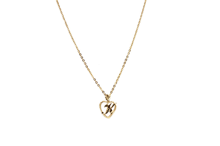 Heart Initial Charm Necklace