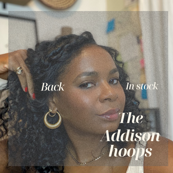 The Addison Gold Hoops are Back in stock!