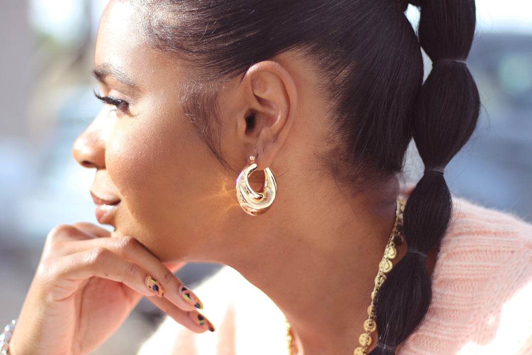 The New Gold hoops that are extremely lightweight!