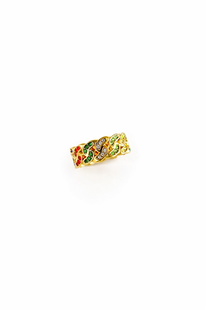 Colorful Cuban Ring