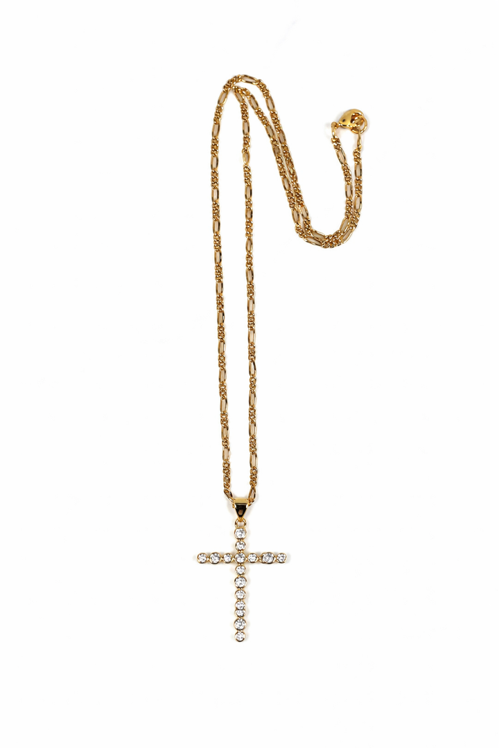 Stone Cross Necklace