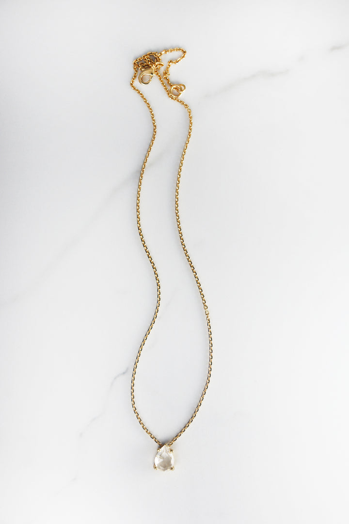 Solitaire Drop Necklace