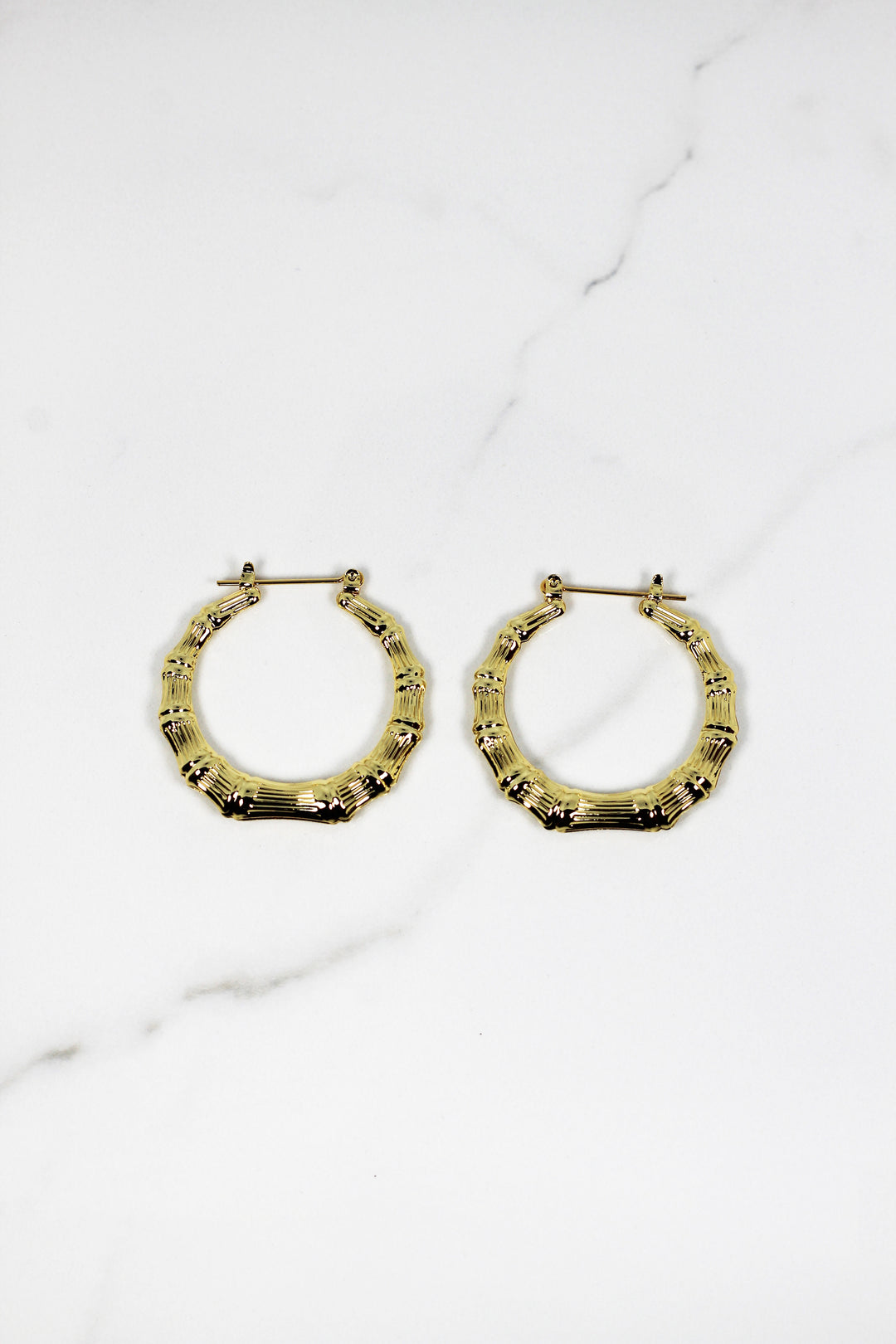 Bamboo Hoop Earrings