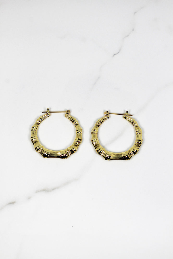 Bamboo Hoop Earrings