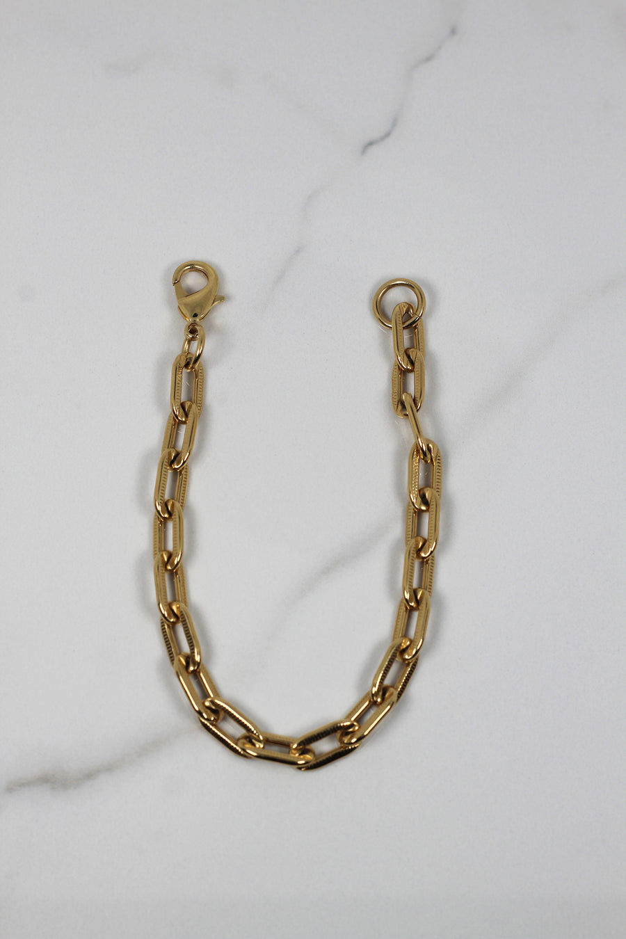 gold paperclip chain bracelet – 1929 Galore