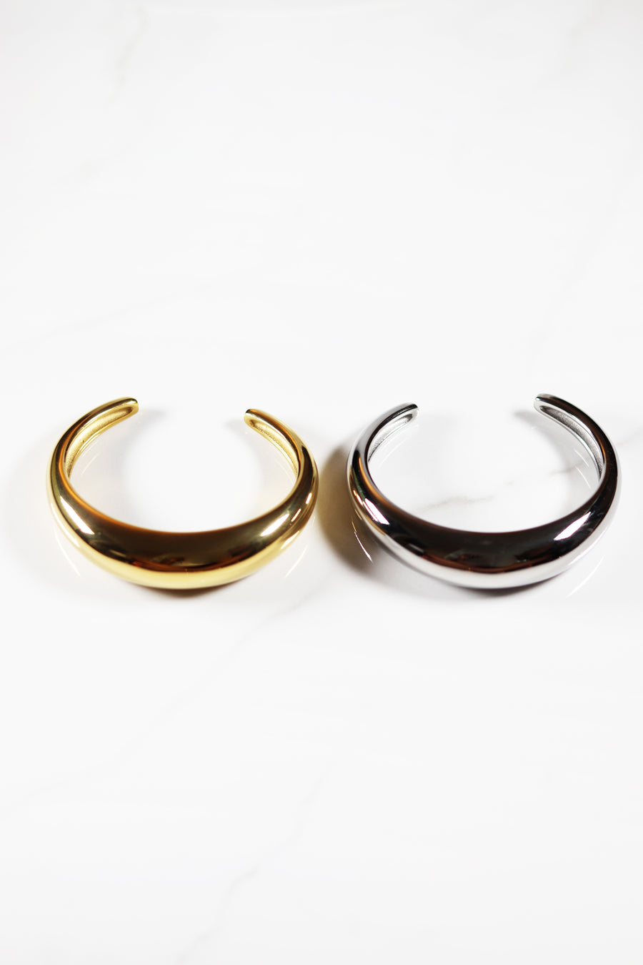 Chunky gold plated bracelet for women, bold and affordable costume jewelry that’s tarnish resistant and durable—perfect for making a statement or stacking with your favorite pieces.

