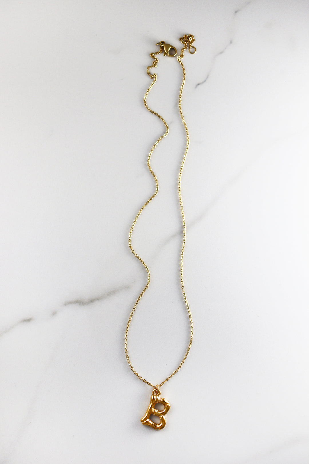 Bamboo Initial Necklace