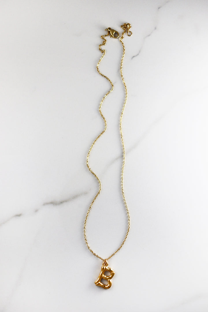 Bamboo Initial Necklace