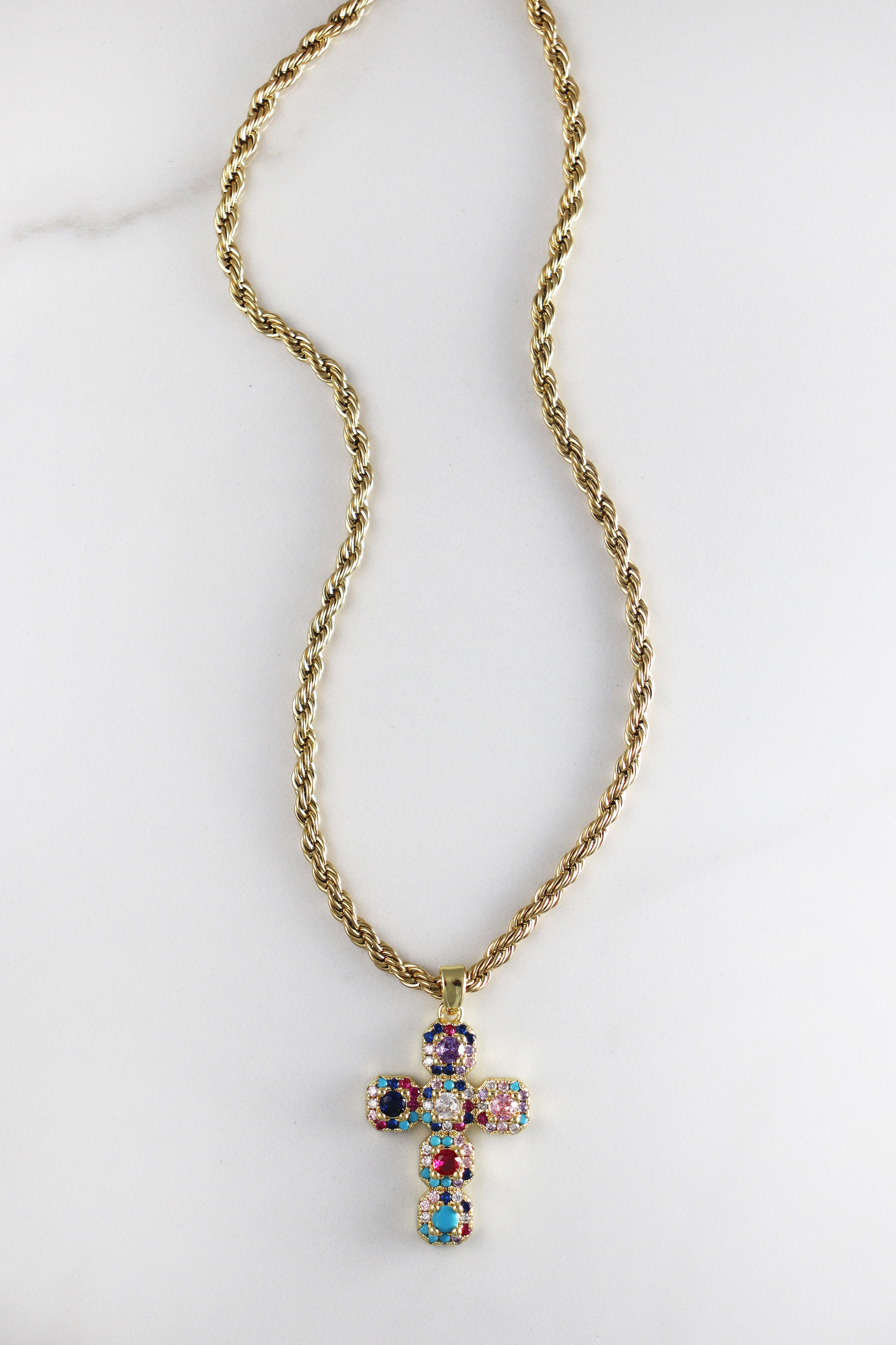 Monica Cross Necklace – 1929 Galore