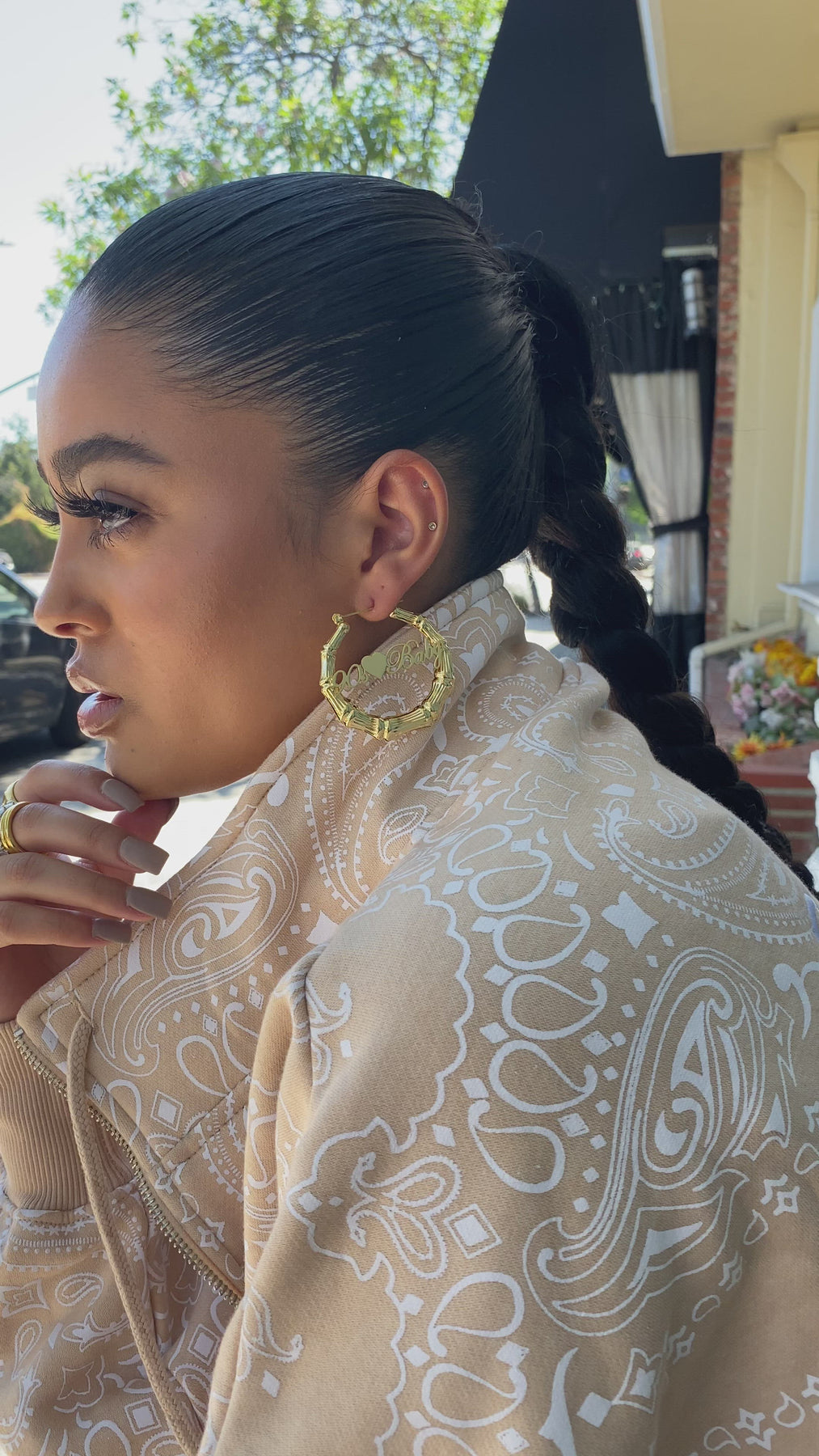 Gold Bamboo Hoop Earrings – 1929 Galore