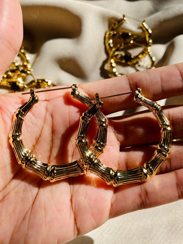 Bamboo Hoop Earrings