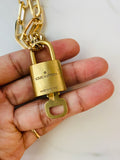 Reworked LV padlock Necklace
