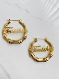 Custom Bamboo Hoop Earrings