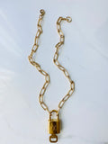 Reworked LV padlock Necklace